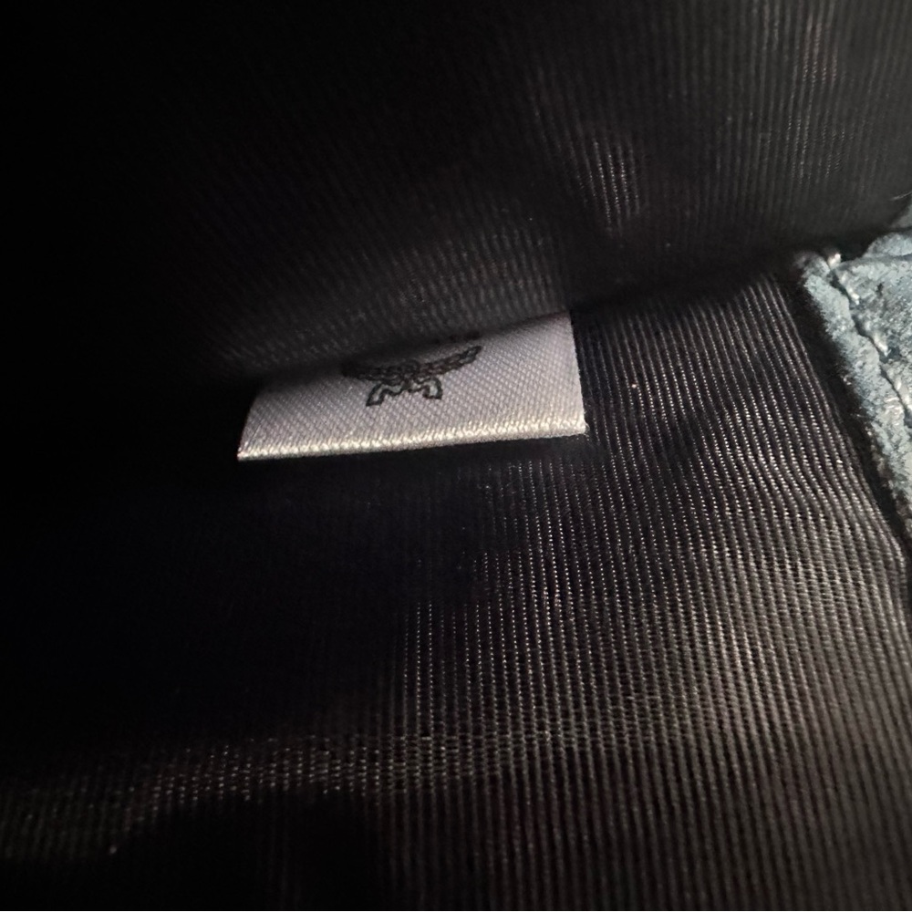 MCM Blue Monogram Clutch NEw - Picture 7 of 7